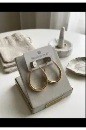 Çelik Halka Küpe- Gold